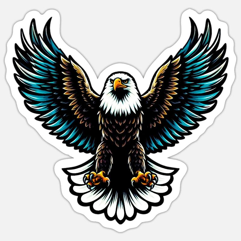 Eagle - Sticker size S (10 x 10 cm) - white matte