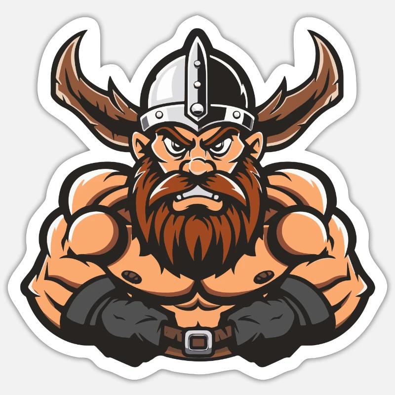 Viking Comic - Sticker size S (10 x 10 cm) - white matte