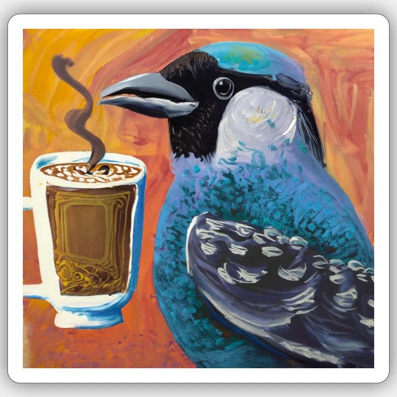 Kaffee? Sticker Größe S (10 x 10 cm)