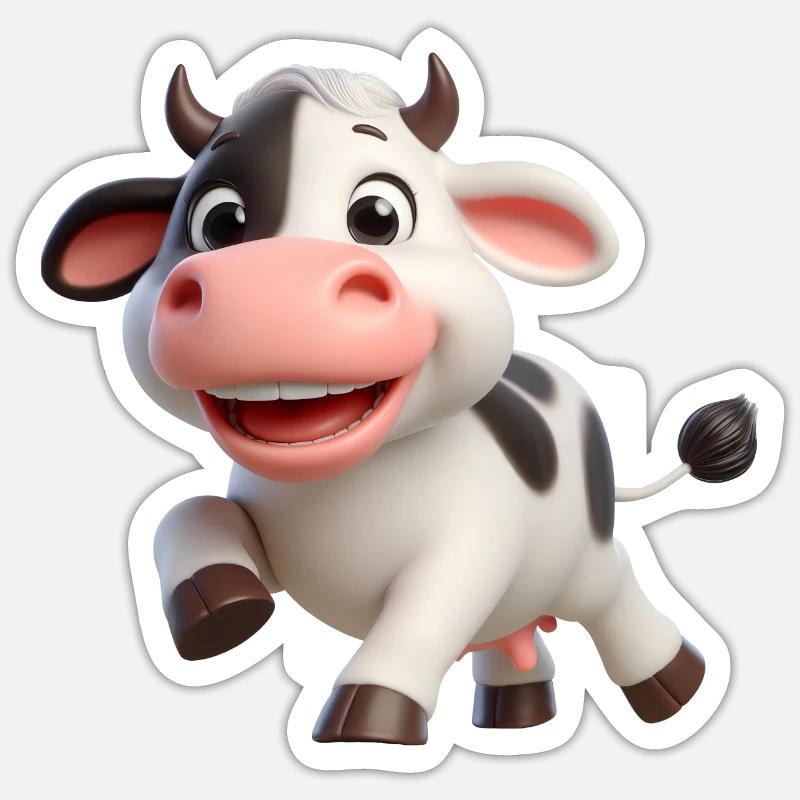 Mucca 2 Sticker formato S (10 x 10 cm)
