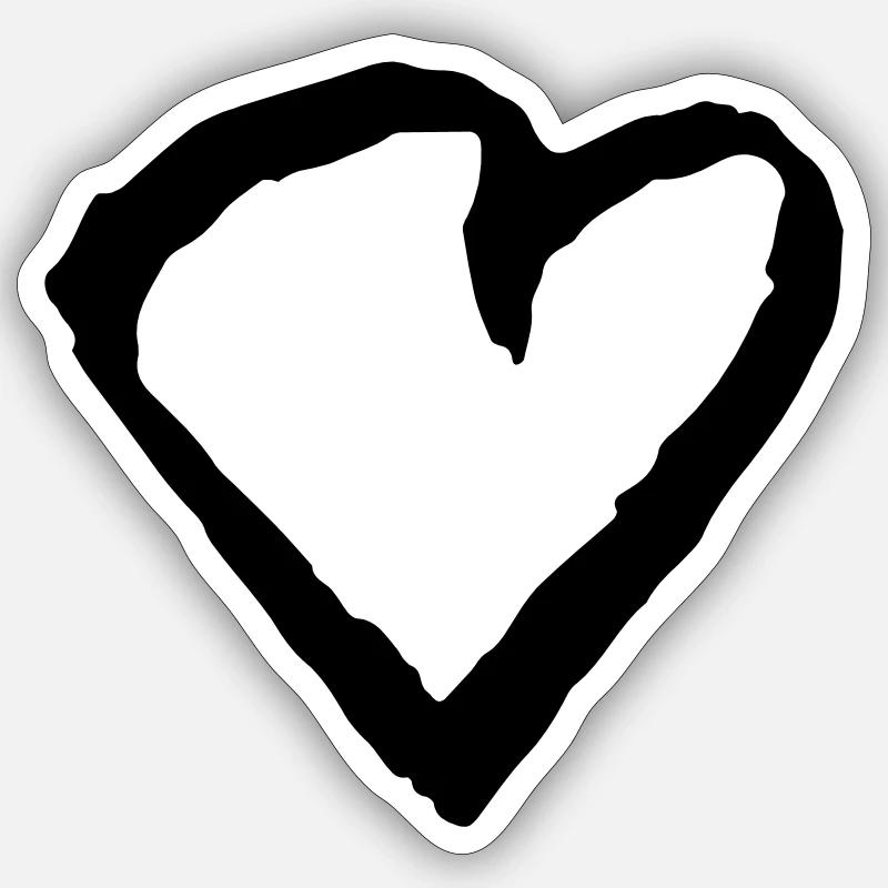 herz Sticker Größe S (10 x 10 cm)