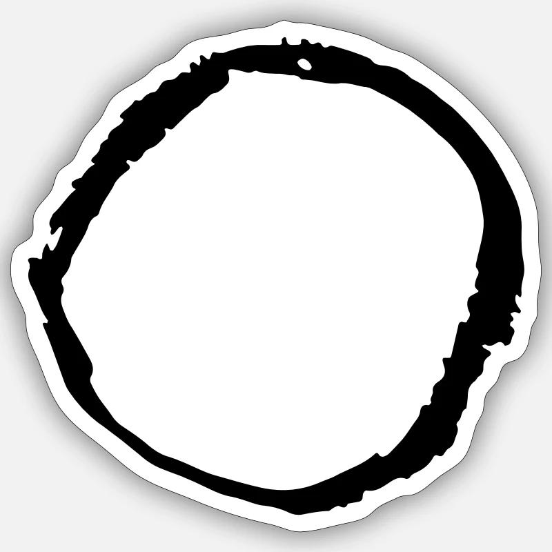 kreis - Sticker Größe S (10 x 10 cm) - Mattweiß
