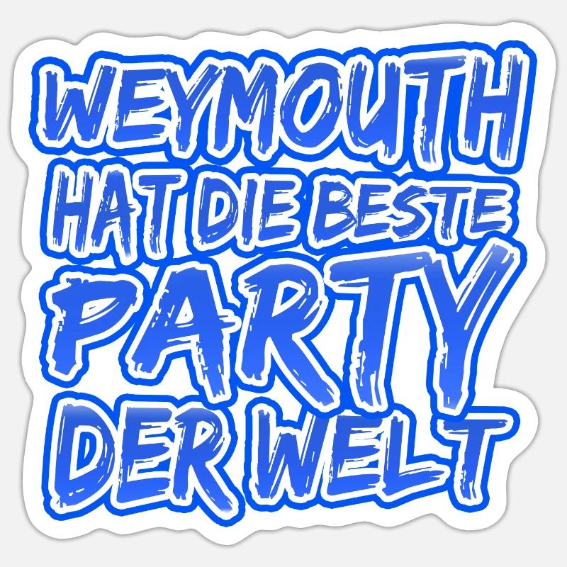 Cadeau pour Weymouth - Sticker taille S (10 x 10 cm) - blanc mat