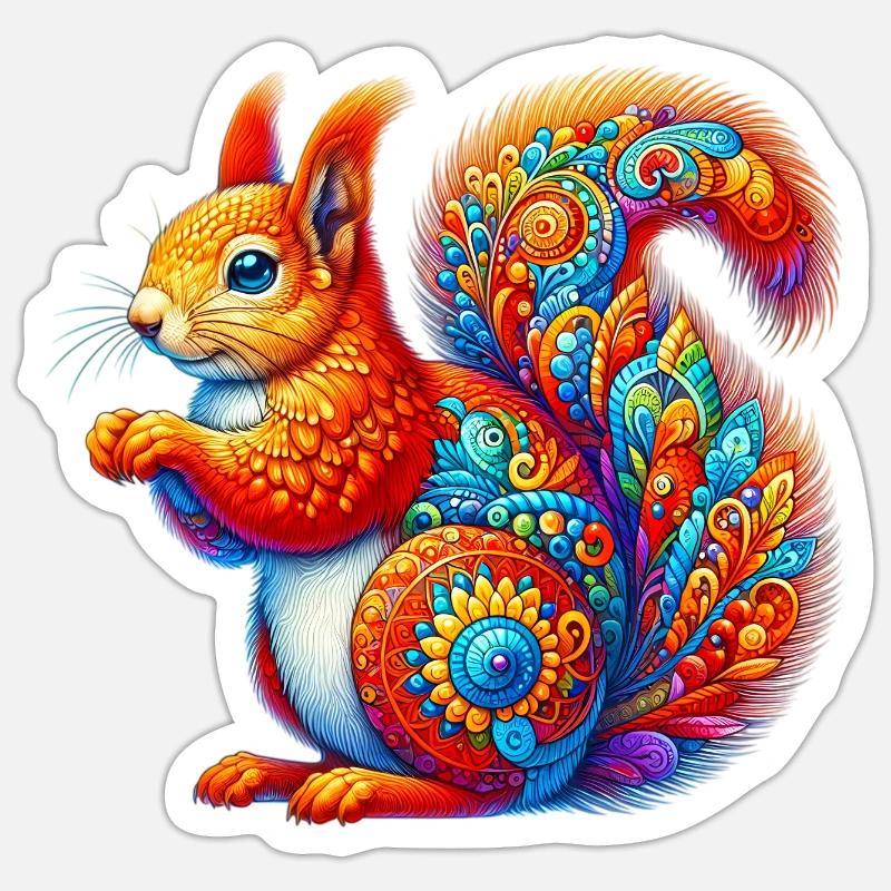 Squirrel - Sticker size S (10 x 10 cm) - white matte