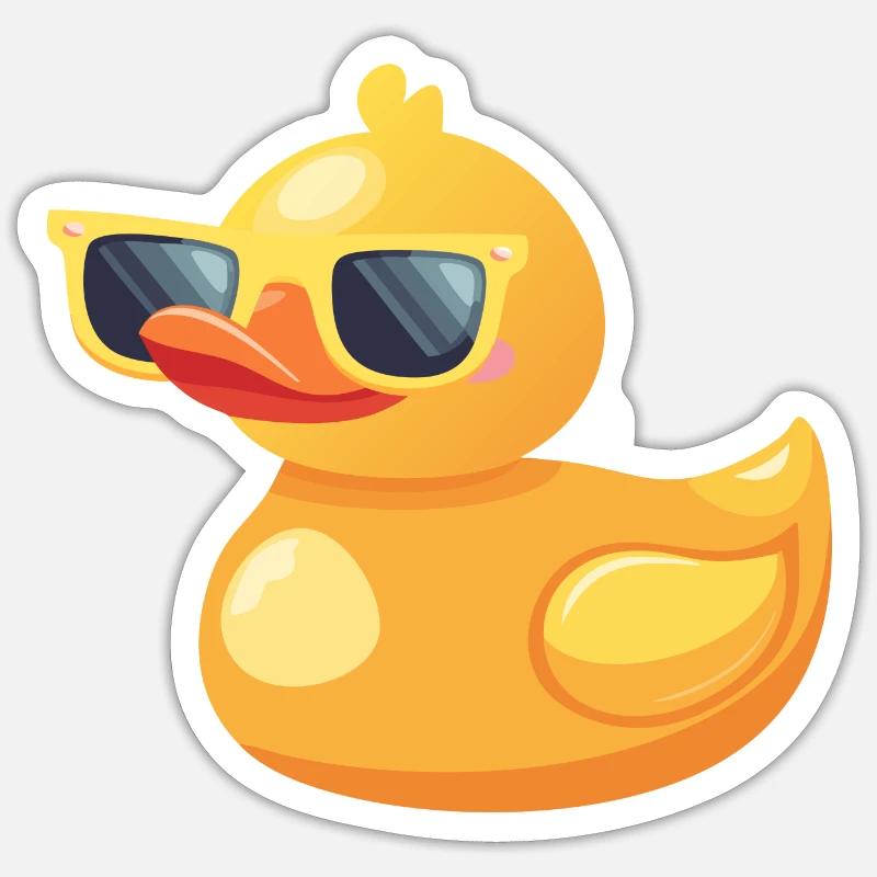 Duck Swagger - Sticker Größe S (10 x 10 cm) - Mattweiß
