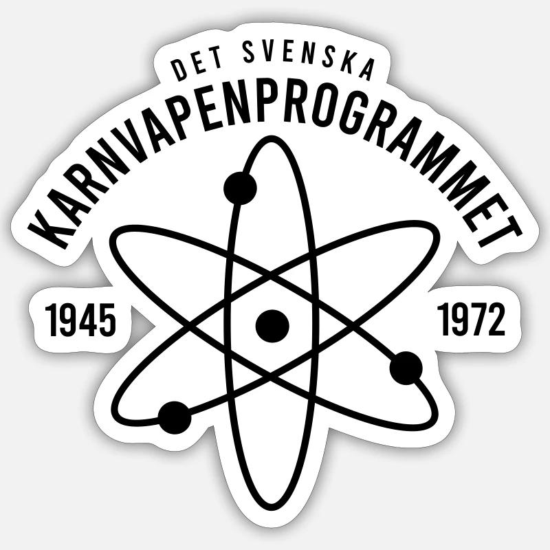The Swedish nuclear weapons programme - Sticker size S (10 x 10 cm) - white matte