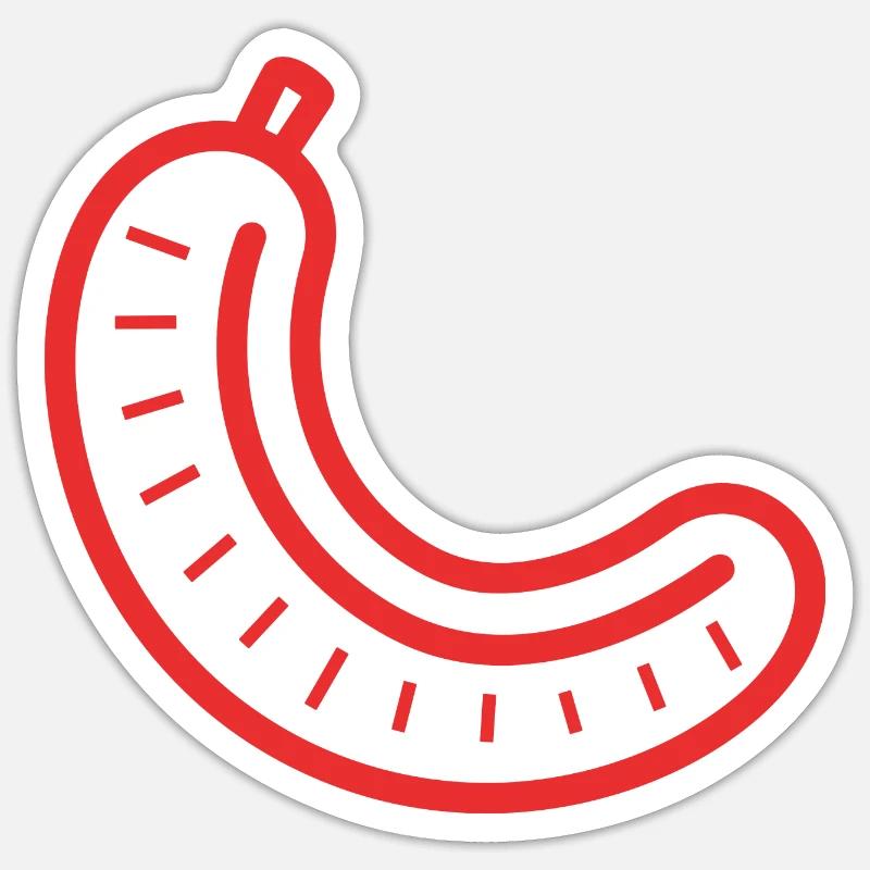 Merguez - Sticker Größe S (10 x 10 cm) - Mattweiß