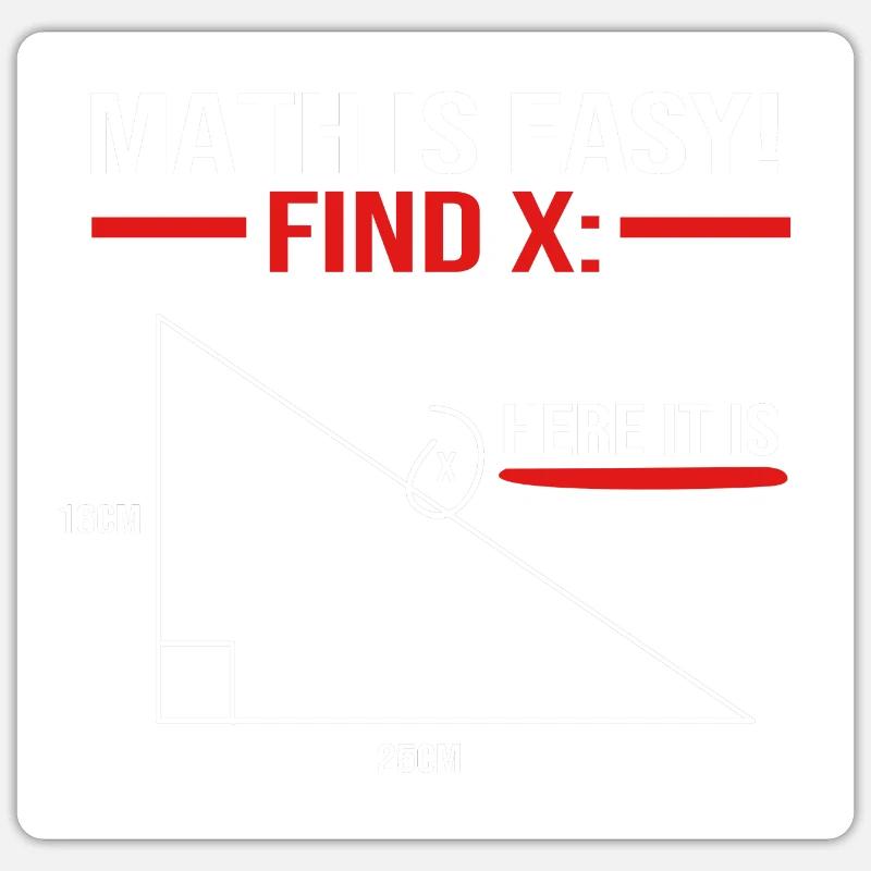 Mathematik - Sticker Größe S (10 x 10 cm) - Mattweiß