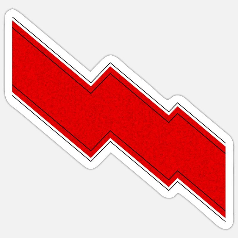 Roter Blitz Zeichen Geschenk Sticker Größe S (10 x 10 cm)