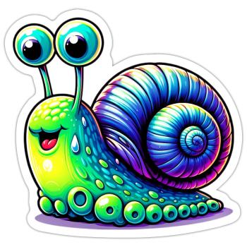 Snail - Sticker size S (10 x 10 cm) - white matte - Front
