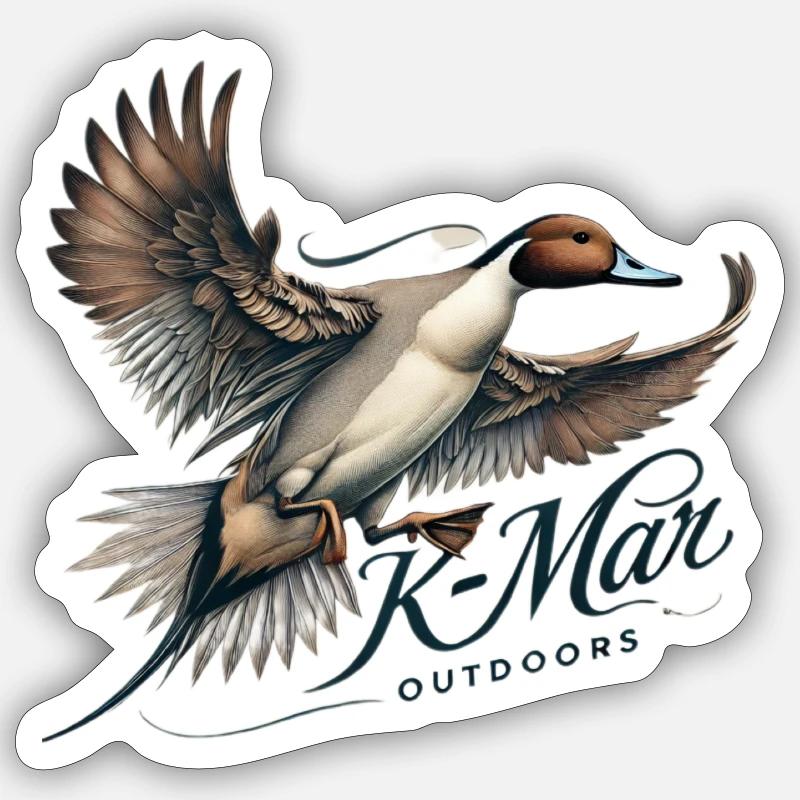 KMAR Pintail 2 - Sticker Größe S (10 x 10 cm) - Mattweiß