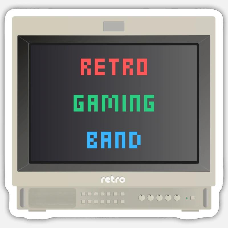 PVM Lover - Retrogaming band - Sticker size S (10 x 10 cm) - white matte