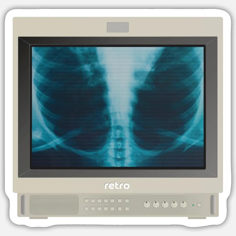 PVM Lover - Rayon X - Sticker taille S (10 x 10 cm) - blanc mat
