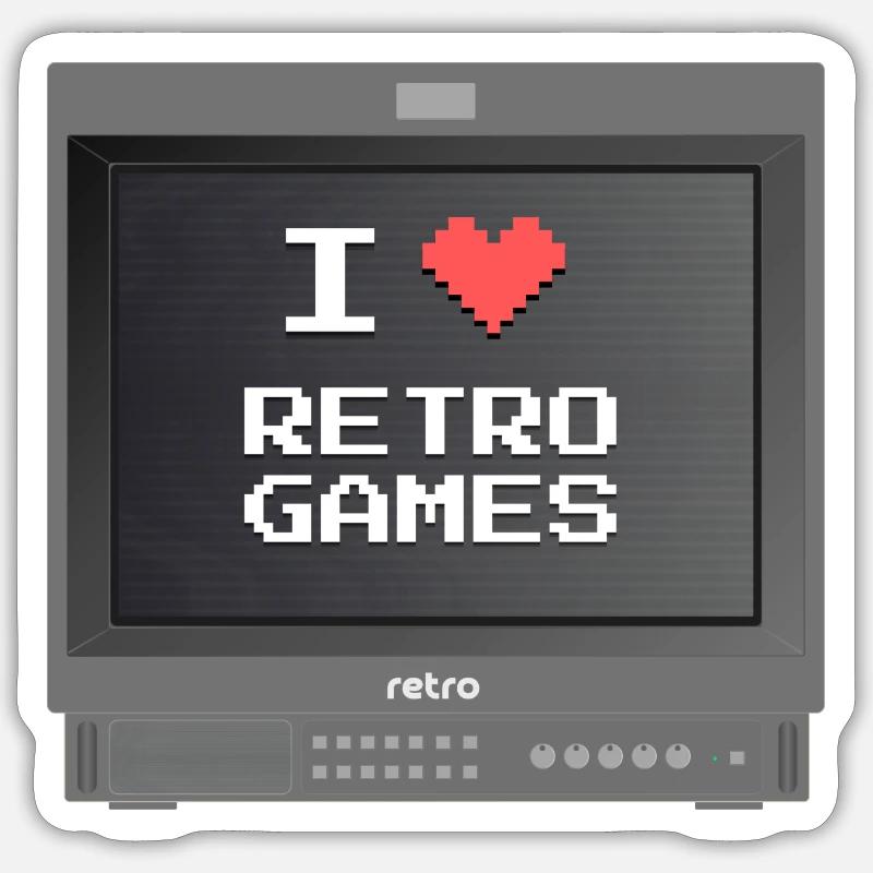 Retrogaming lover Sticker size S (10 x 10 cm)