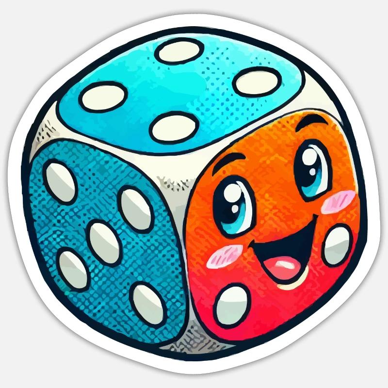 Bande dessinée Cube - Sticker taille S (10 x 10 cm) - blanc mat