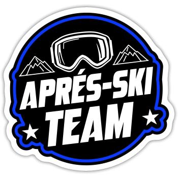 Apres Ski Party Team Spruch - Sticker Größe S (10 x 10 cm) - Mattweiß - Vorne