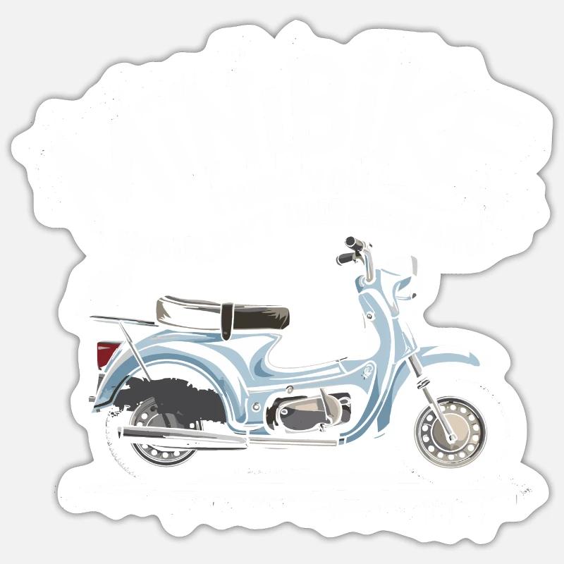 Cool and fun minibike design Sticker size S (10 x 10 cm)