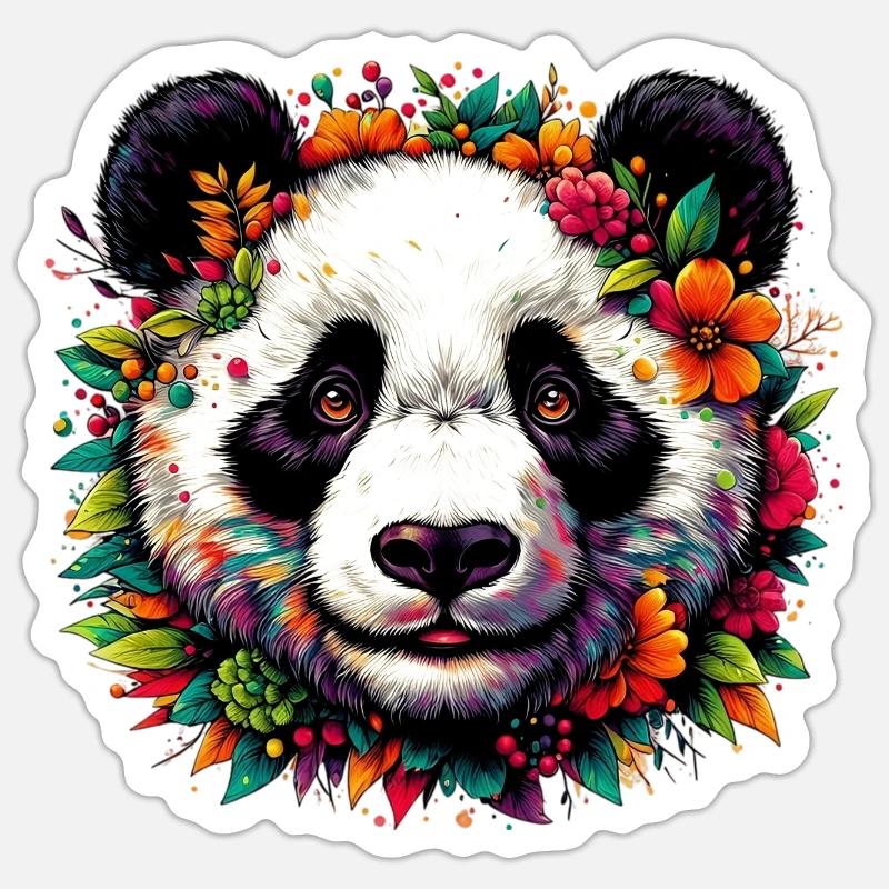 Panda - Sticker size S (10 x 10 cm) - white matte