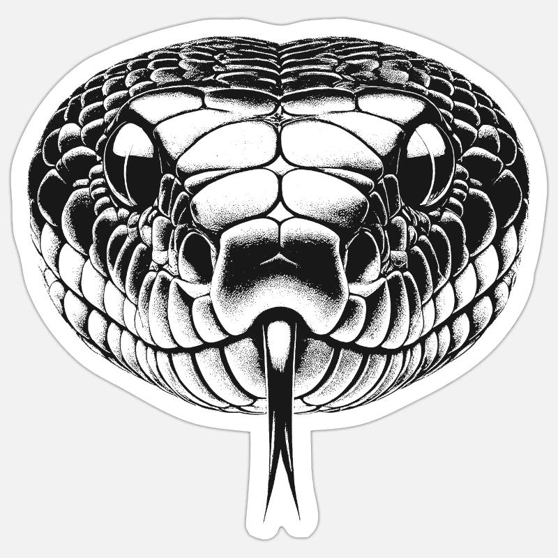 Serpent - Sticker taille S (10 x 10 cm) - blanc mat