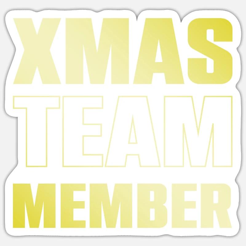 Xmas Team - Sticker size S (10 x 10 cm) - white matte