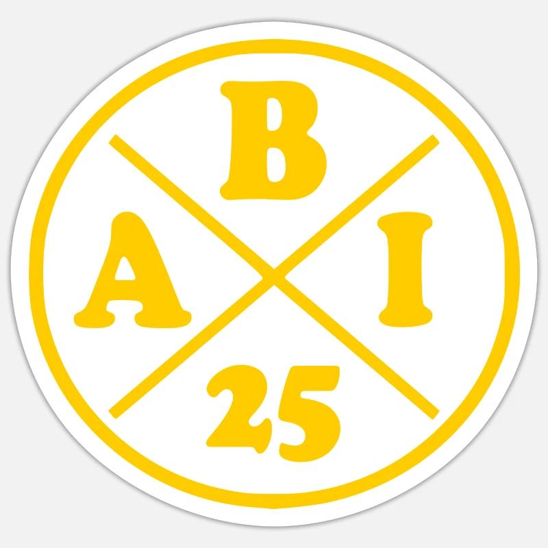 Abi 2025 - Sticker Größe S (10 x 10 cm) - Mattweiß