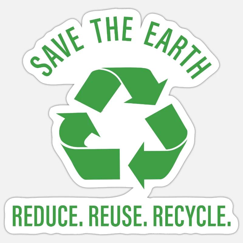 Réduire, Réutiliser, Recycler Sticker taille S (10 x 10 cm)