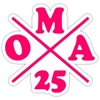 Oma 2025 - Sticker Größe S (10 x 10 cm) - Mattweiß - Vorne
