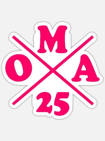 Oma 2025 - Sticker Größe S (10 x 10 cm) - Mattweiß