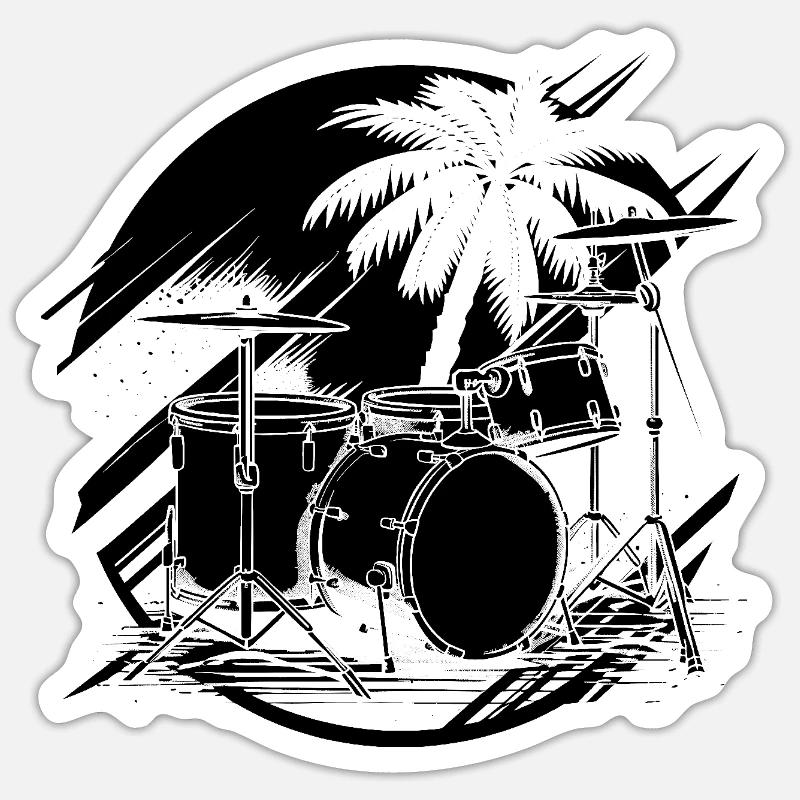 Dessin de piège - Sticker taille S (10 x 10 cm) - blanc mat