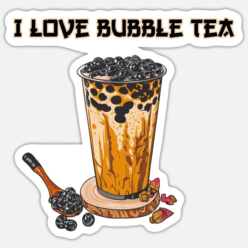 Bubble Tea // Illustration Sticker taille S (10 x 10 cm)