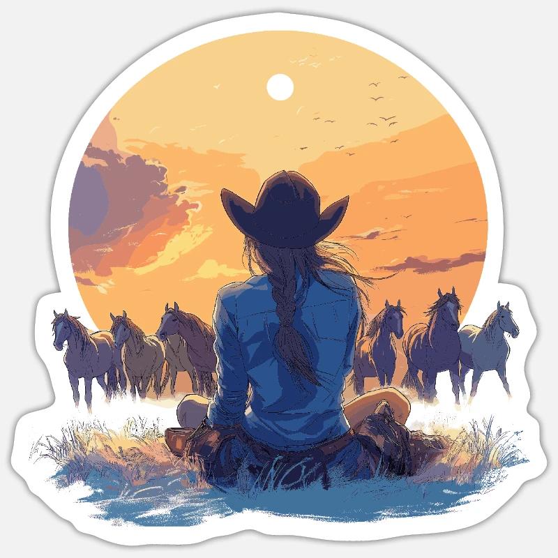 Cavallo Equitazione Cavaliere 18 - Sticker formato S (10 x 10 cm) - bianco opaco