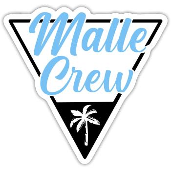 Malle Crew Mallorca - Sticker Größe S (10 x 10 cm) - Mattweiß - Vorne