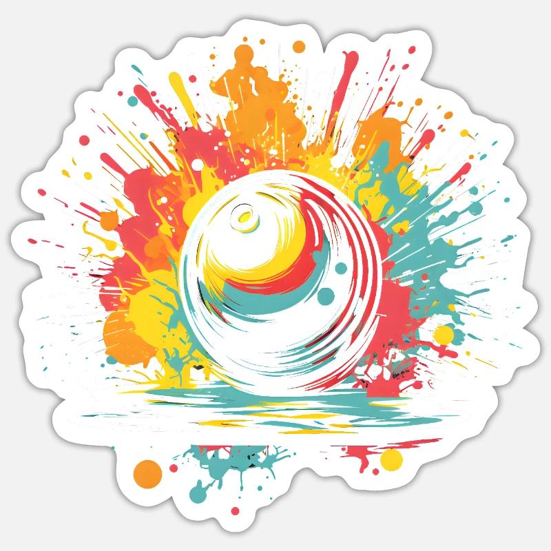 Bowling - Sticker taille S (10 x 10 cm) - blanc mat