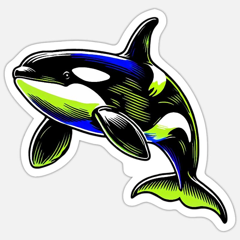 Killer whale - Sticker size S (10 x 10 cm) - white matte