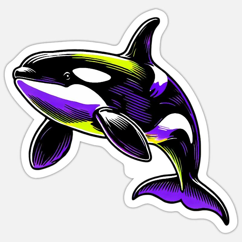 Killer whale - Sticker size S (10 x 10 cm) - white matte