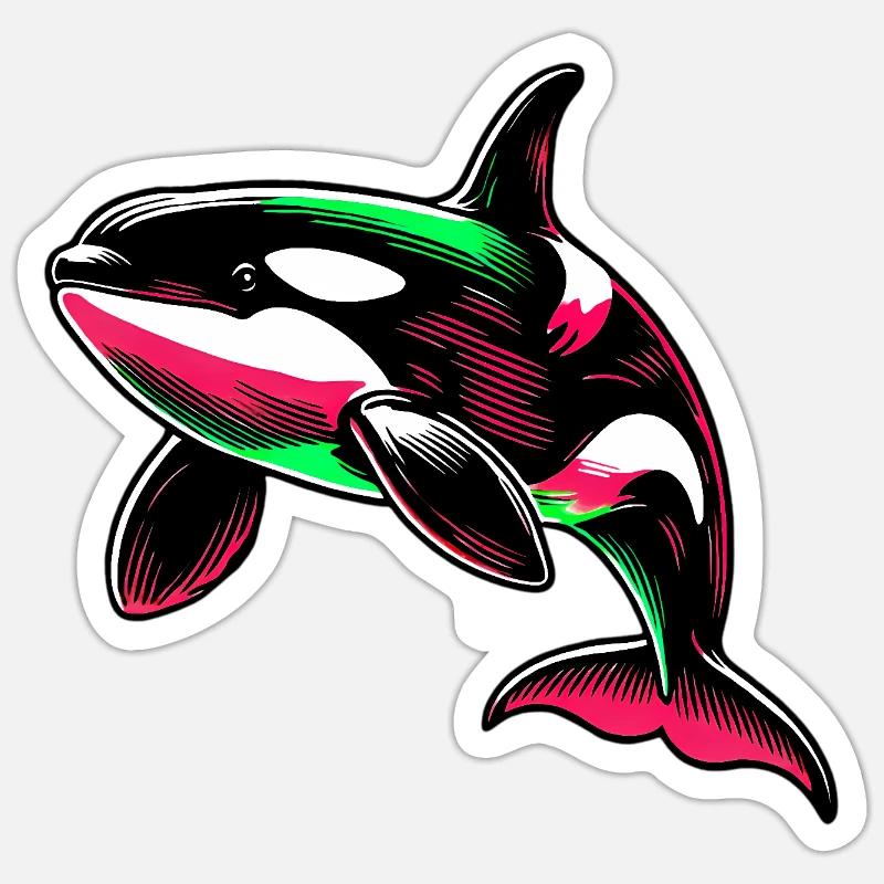 Killer whale - Sticker size S (10 x 10 cm) - white matte
