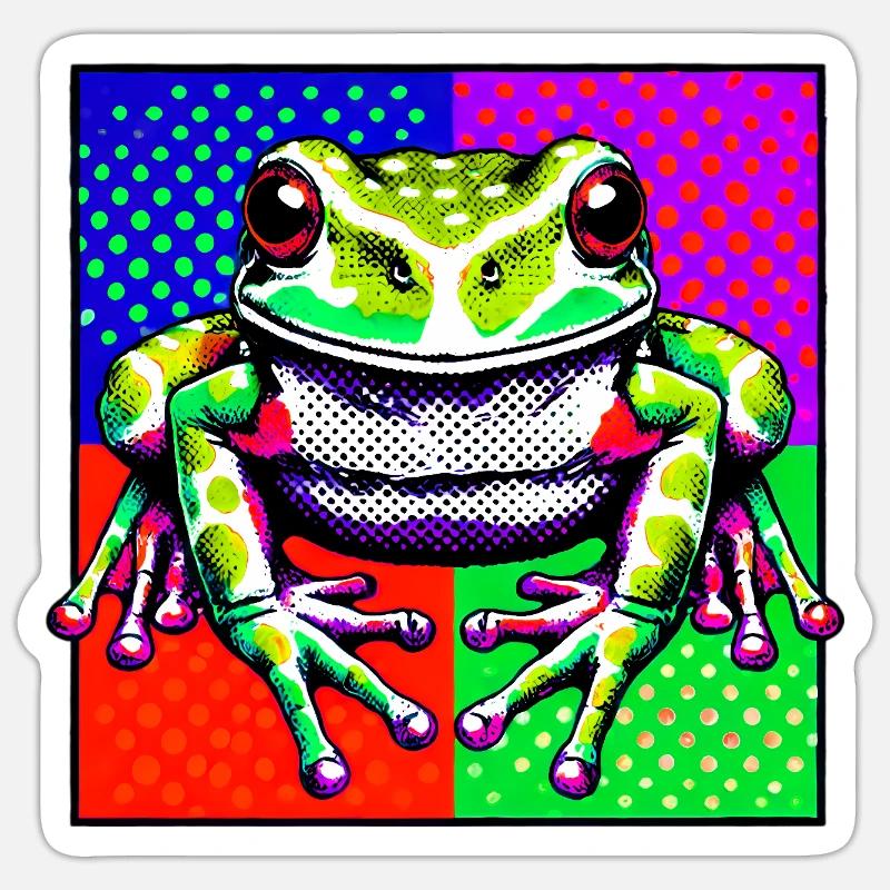 Frog - Sticker size S (10 x 10 cm) - white matte