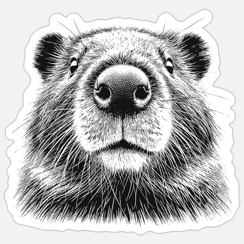 Beaver - Sticker size S (10 x 10 cm) - white matte