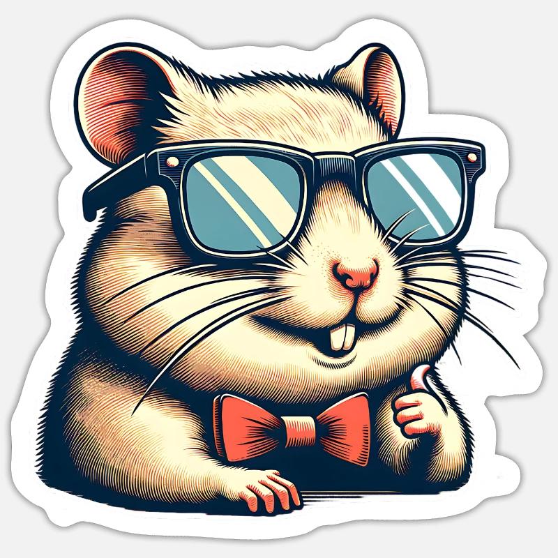 Hamster Sticker taille S (10 x 10 cm)