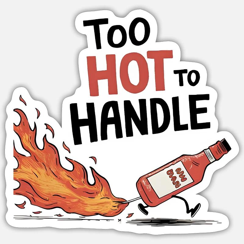Trop chaud pour être manipulé - Sticker taille S (10 x 10 cm) - blanc mat