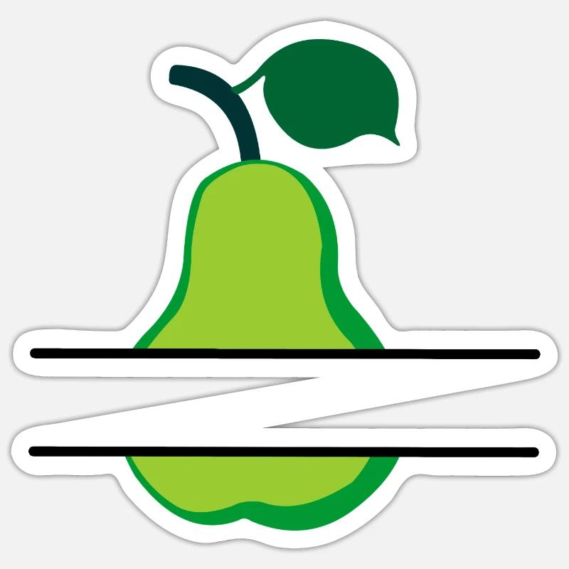 Pear banner - Sticker size S (10 x 10 cm) - white matte