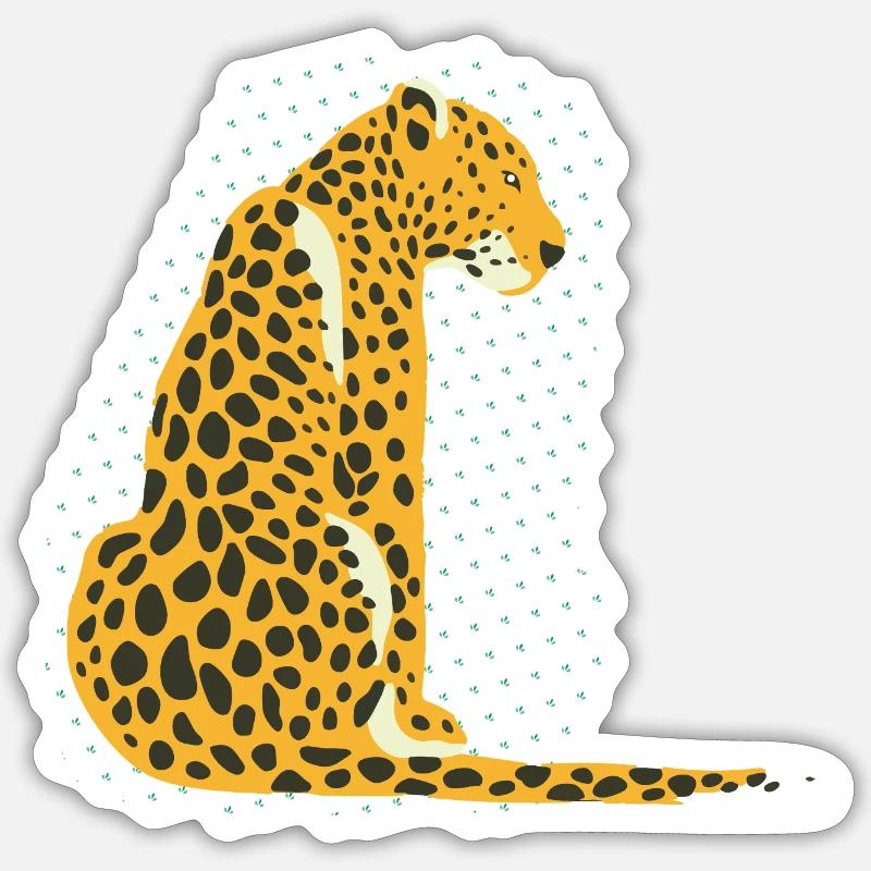 Lion - Sticker taille S (10 x 10 cm) - blanc mat