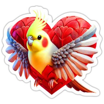 Nymphenheart (05) - Sticker Größe S (10 x 10 cm) - Mattweiß - Vorne