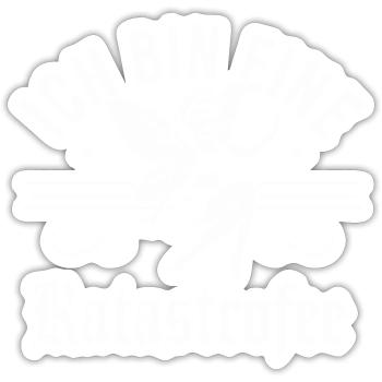 Ich bin eine Katastrophe - Sticker size S (10 x 10 cm) - white matte - Front