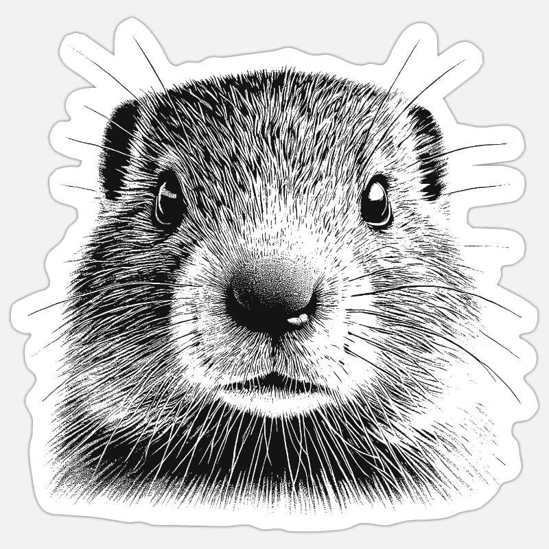 Murmeltier Sticker Größe S (10 x 10 cm)