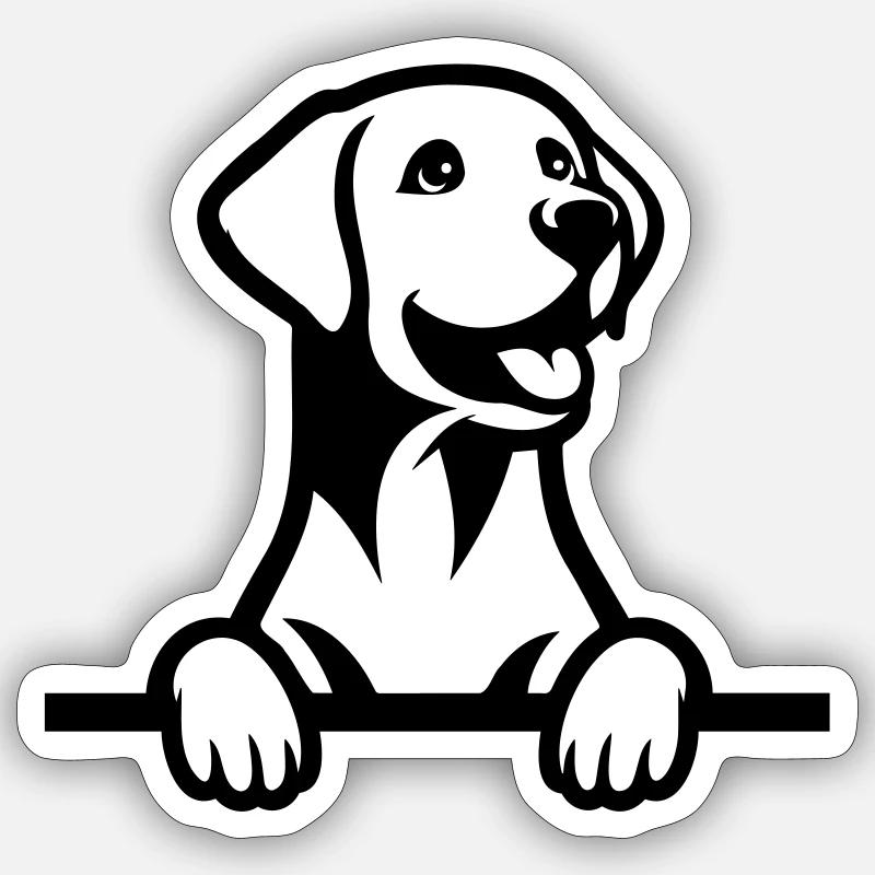 Labrador Sticker taille S (10 x 10 cm)