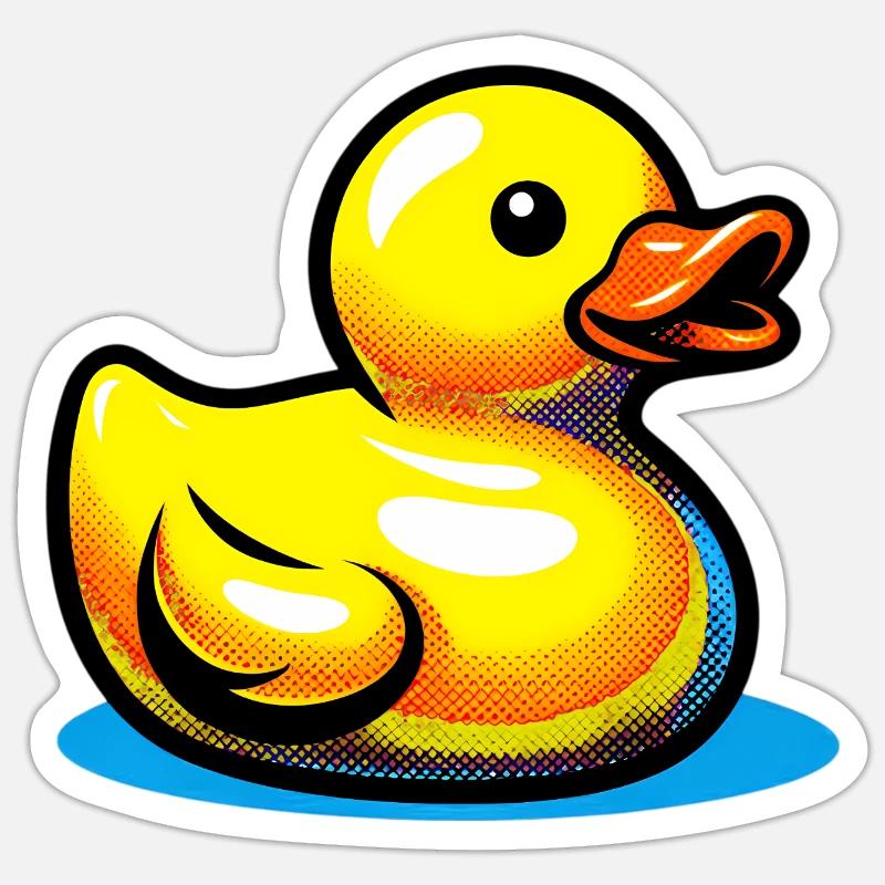 Duckling Duck Duck Duck - Sticker size S (10 x 10 cm) - white matte