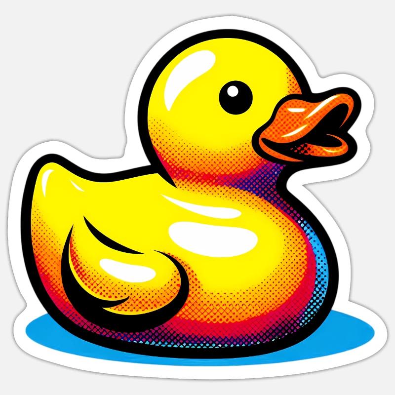 Duckling Duck Duck Duck - Sticker size S (10 x 10 cm) - white matte