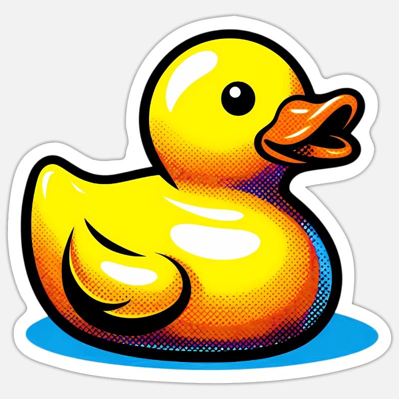 Duckling Duck Duck Duck - Sticker size S (10 x 10 cm) - white matte