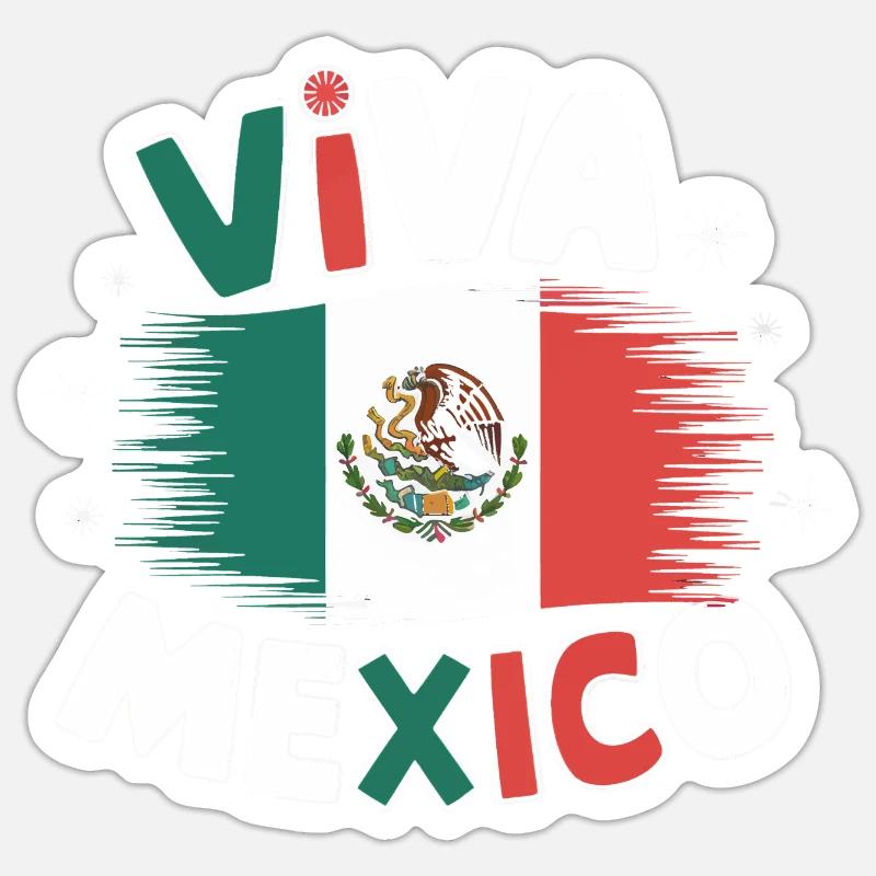 Mexique Mexique Mexicain Espagnol - Sticker taille S (10 x 10 cm) - blanc mat